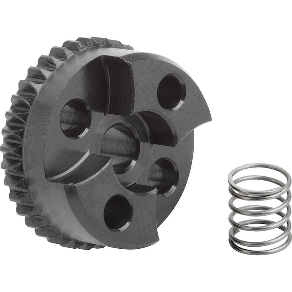Engagement Element W. Ext. Toothing, Form:F, D4=23, N=38, H=9, 5, Steel Blk Oxidized, Comp:Stainless